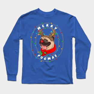 Funny Cute Pug Cool Merry Pugmas Christmas Gift Long Sleeve T-Shirt